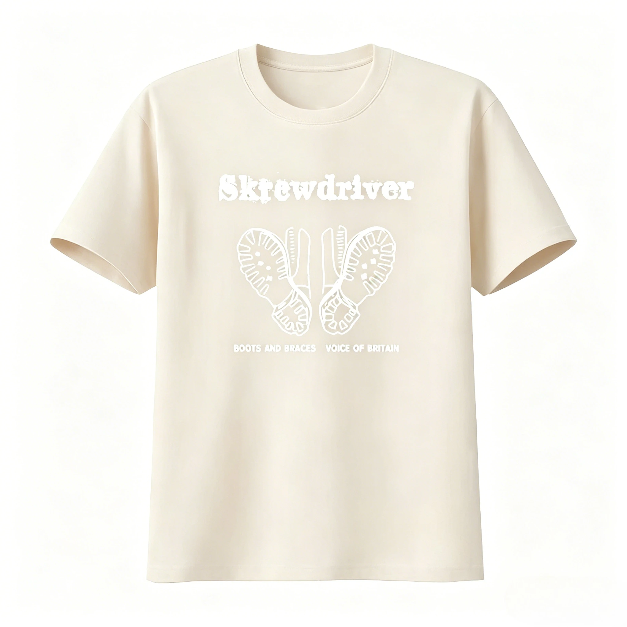 Screwdriver Inspired Boots and Braces Voice of Britain T Shirt Streetwear Graphic Men's Clothing Women's 2026 Summer New T Shirt