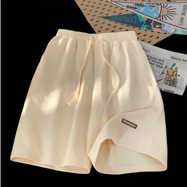 ใ M-8XLใ2026 Summer Unisex Shorts Two-Tone Elastic Drawstring Waist Casual Loose Breathable Beach Shorts for Men Women