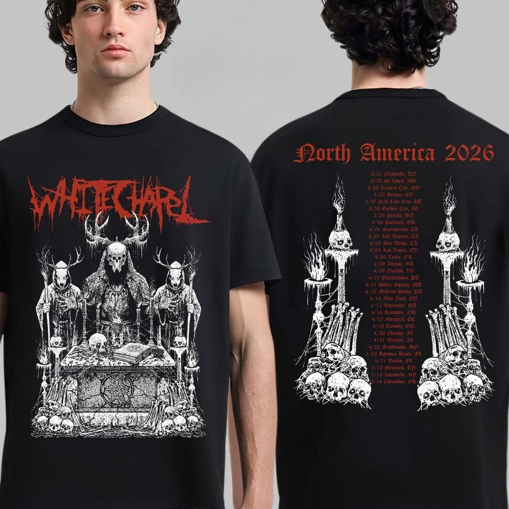 Whitechapel Cotton Band Shirt Unisex Summer Short Sleeve Fashion Brand Tee Luxury Casual Vintage T-shirt