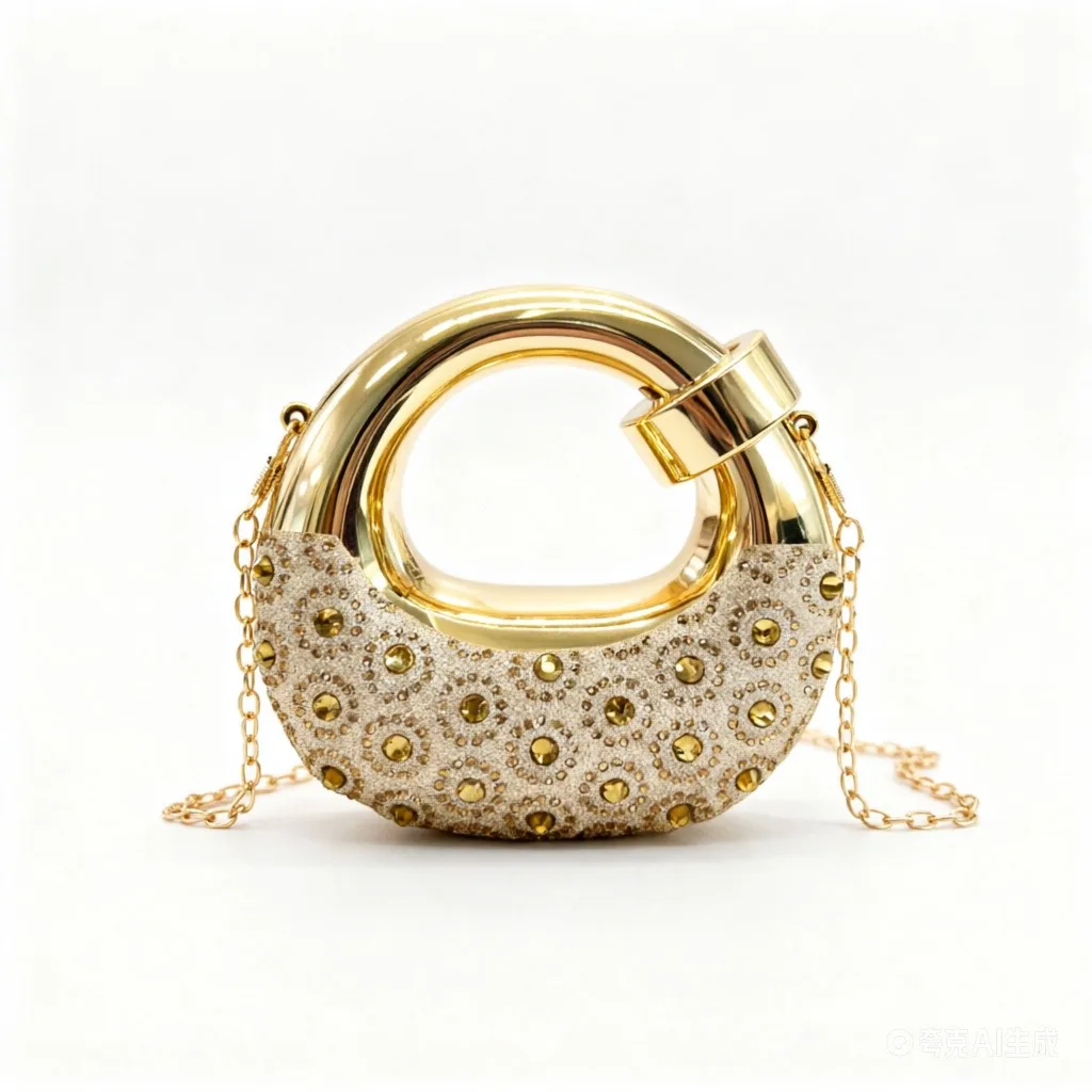 Mini Golden Evening Bag Purses and Handbags Luxury Designer Shoulder Bags Diamond Party Wedding Round Acrylic Clutch Purse Ins