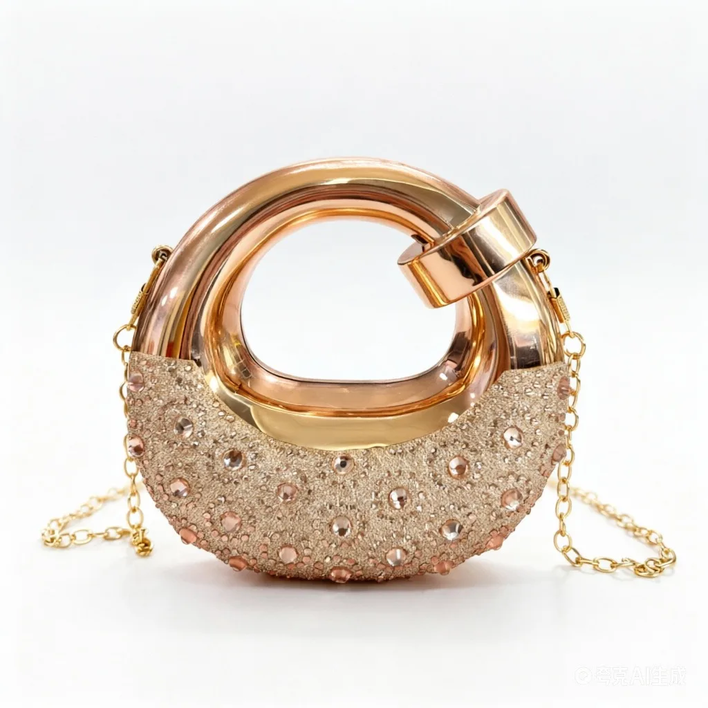 Mini Golden Evening Bag Purses and Handbags Luxury Designer Shoulder Bags Diamond Party Wedding Round Acrylic Clutch Purse Ins
