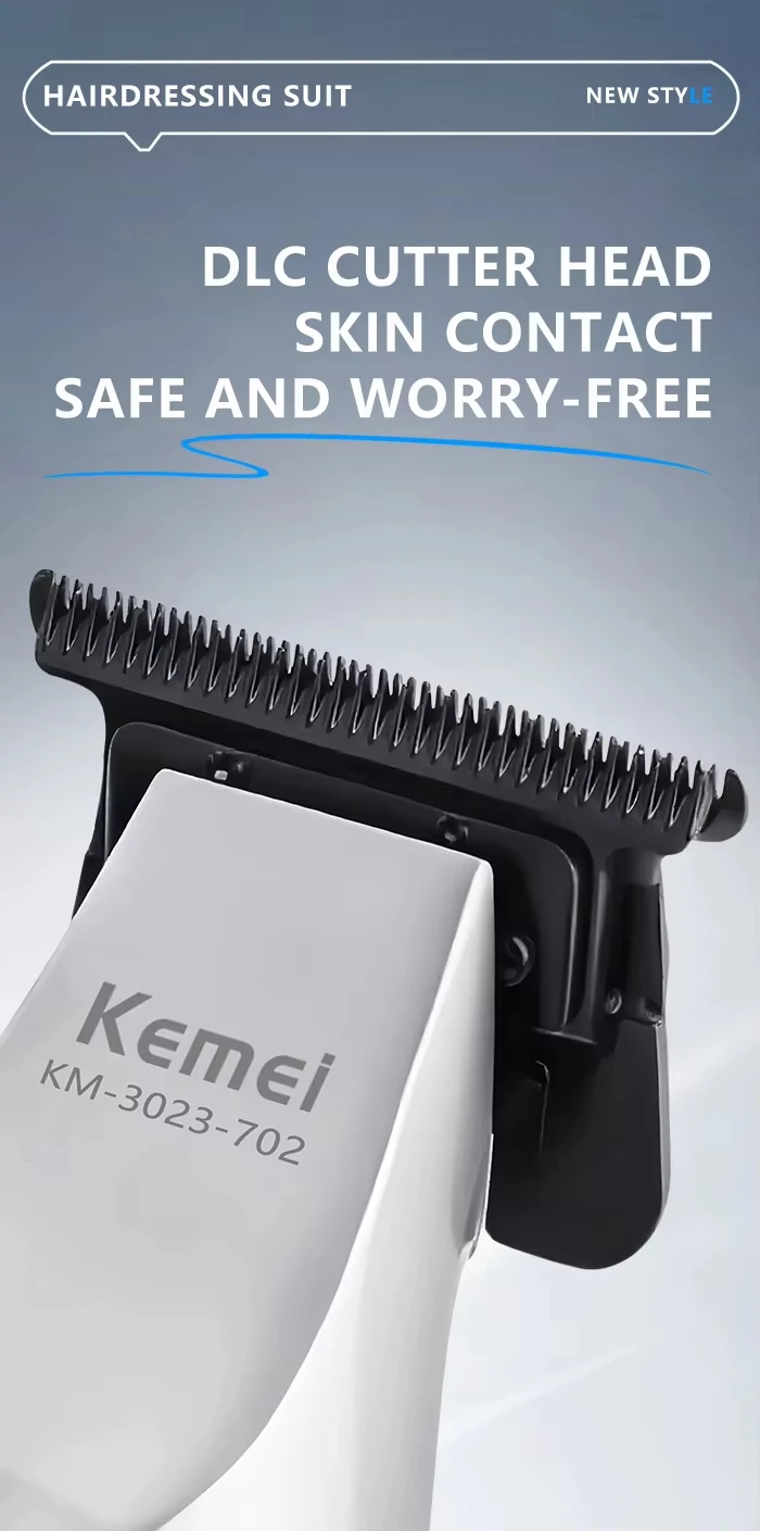 Kemei Baber Professional Hair Clipper Hair Cutting Machine With Charging Base Electric Trimmers For Men Gift KM-1798 3023-702