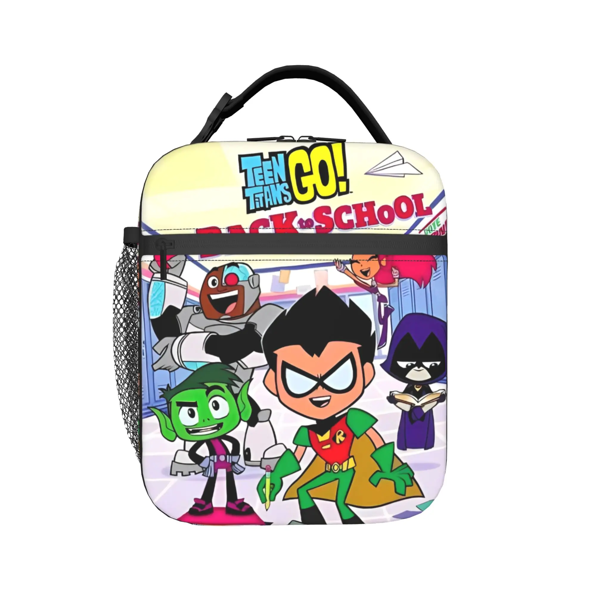 Teen Titans Go Team Comic Insulated Lunch Bag Thermal Bag Reusable,Meal Container Portable Tote Lunch Box Men Women Office