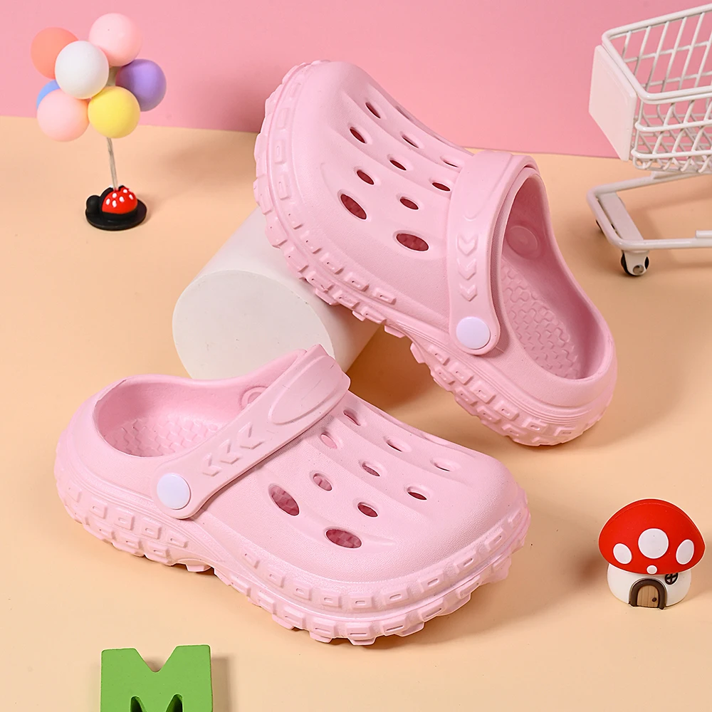 Summer Non-slip Clogs Slippers Garden Shoes Cartoon Child Baby Sandals Summer Kids Slippers High Quality Beach Kids Sandals