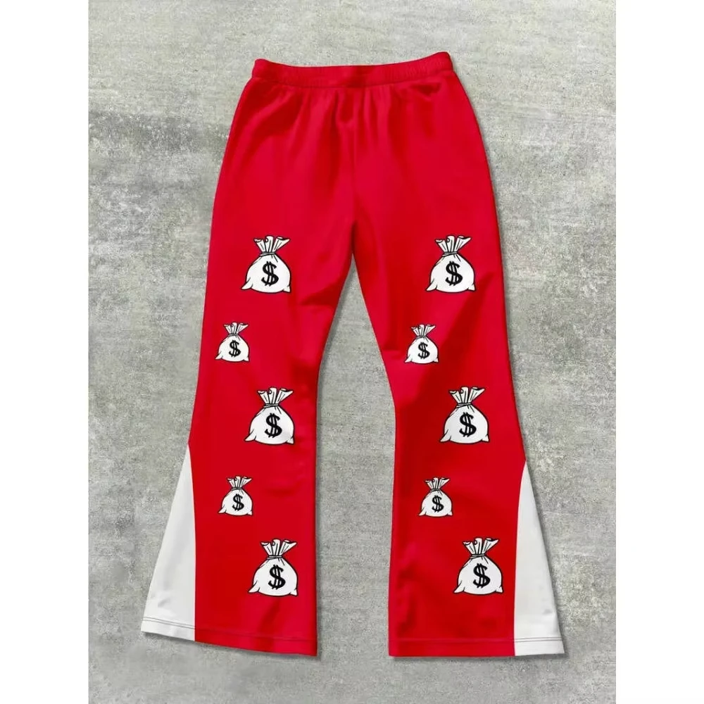 26 Men's Casual Street Style Trendy Cross Print Fashionable Color-Block Design Sweatpants Men Pants For Adults/Kids