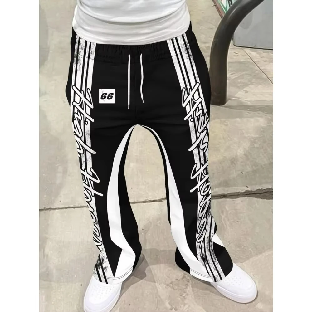 26 Men's Casual Street Style Trendy Cross Print Fashionable Color-Block Design Sweatpants Men Pants For Adults/Kids