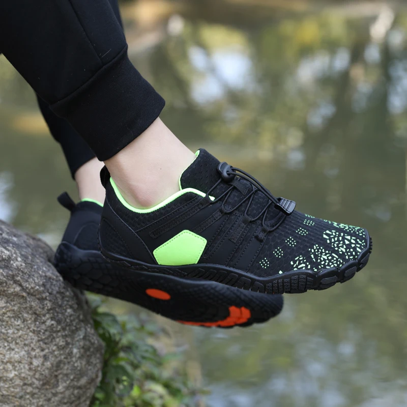 FANCYLEE Women Barefoot Shoes Wide Toe Box Minimalist Trail Running Sneakers Ladies Quick-Dry Aqua Water Shoe Plus Size Non-slip
