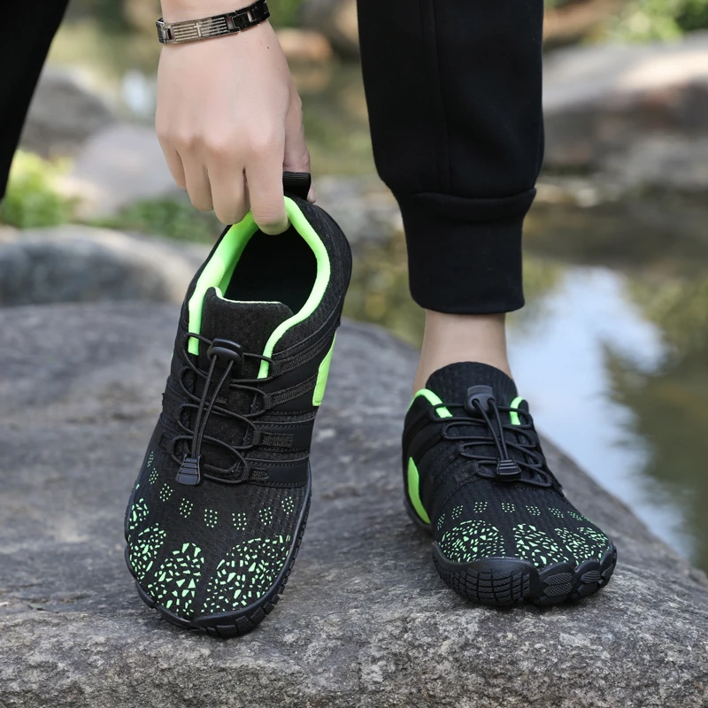 FANCYLEE Women Barefoot Shoes Wide Toe Box Minimalist Trail Running Sneakers Ladies Quick-Dry Aqua Water Shoe Plus Size Non-slip