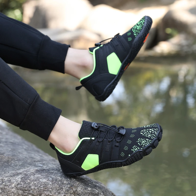FANCYLEE Women Barefoot Shoes Wide Toe Box Minimalist Trail Running Sneakers Ladies Quick-Dry Aqua Water Shoe Plus Size Non-slip