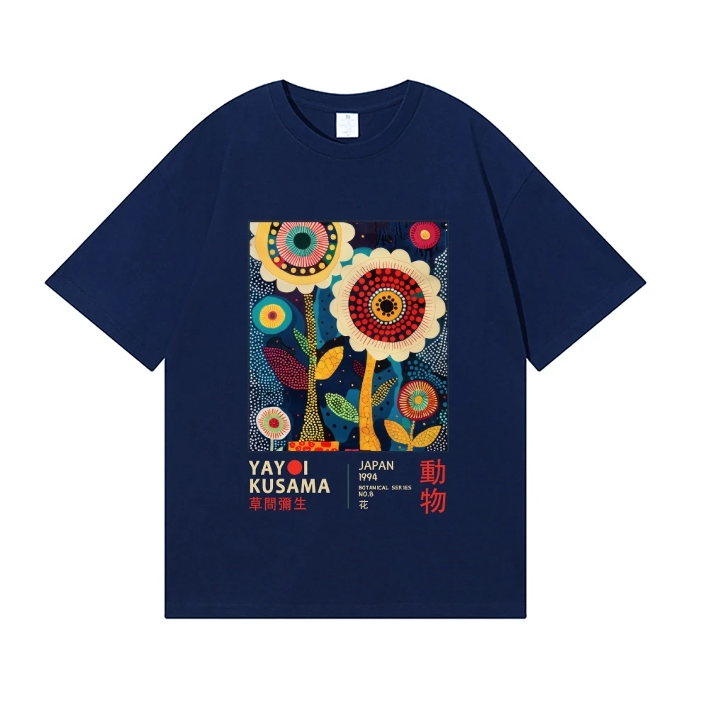 Yayoi Kusama T-shirt Japanese Artist Pop Art Polka Dot Pumpkin Infinity Mirrors Crewneck Casual Streetwear Y2k 2026 Summer Tees