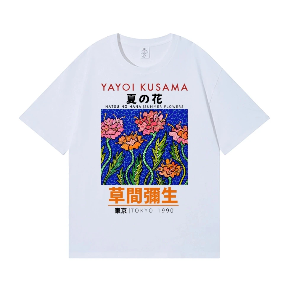 Yayoi Kusama T-shirt Japanese Artist Pop Art Polka Dot Pumpkin Infinity Mirrors Crewneck Casual Streetwear Y2k 2026 Summer Tees