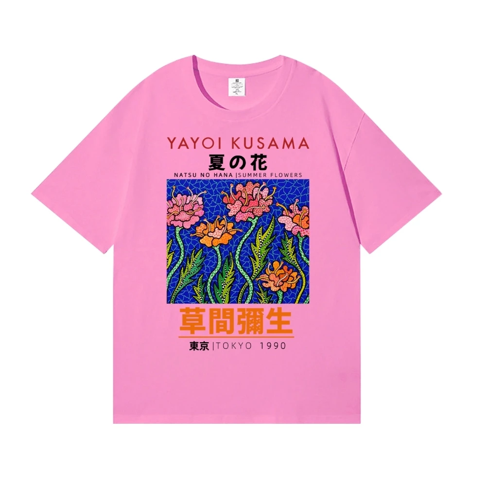 Yayoi Kusama T-shirt Japanese Artist Pop Art Polka Dot Pumpkin Infinity Mirrors Crewneck Casual Streetwear Y2k 2026 Summer Tees