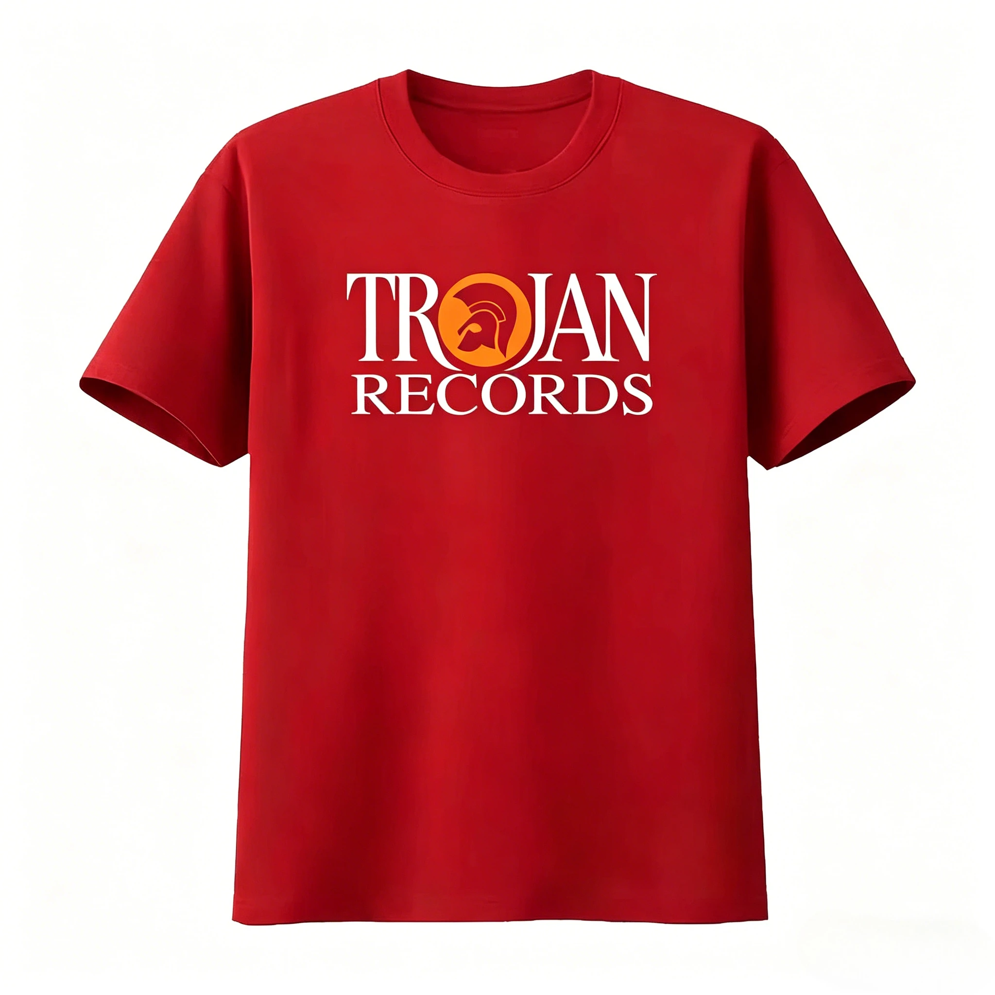 Trojan Records British Label Logo Men's T Shirt Black White Print Music Inspired Fashion Statement Men Women 2026 Summer T Shirt
