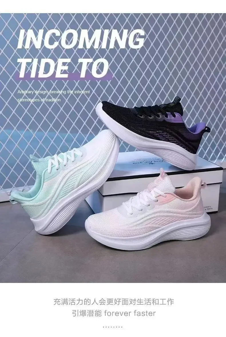 2026 Breathable Lace-up Vulcanize Shoes for Women Air Mesh Athletic Sneakers Lightweight Air Mesh Outdoor Sports Training Shoes