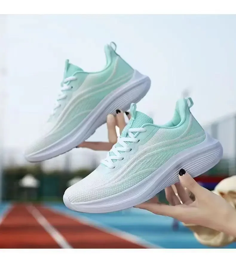 2026 Breathable Lace-up Vulcanize Shoes for Women Air Mesh Athletic Sneakers Lightweight Air Mesh Outdoor Sports Training Shoes