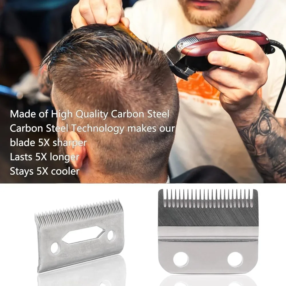Professional 2-Hole Replacement Clipper Blade Set Fit for Wahl 5 Star Series Cordless Magic Clip 8148 Hair Clippers Accessories