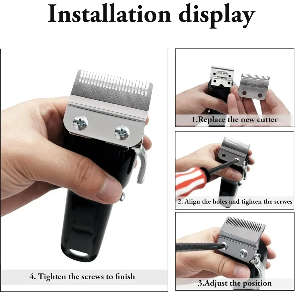 Professional 2-Hole Replacement Clipper Blade Set Fit for Wahl 5 Star Series Cordless Magic Clip 8148 Hair Clippers Accessories