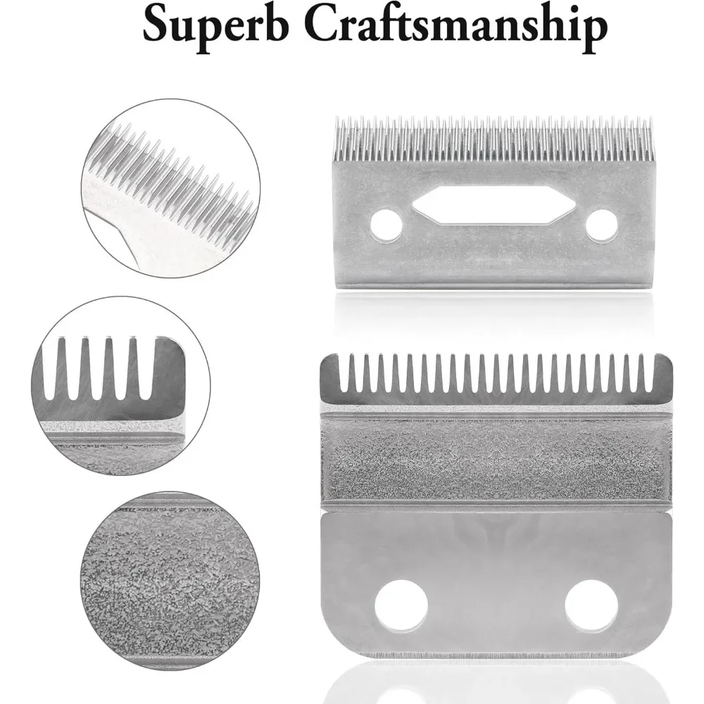 Professional 2-Hole Replacement Clipper Blade Set Fit for Wahl 5 Star Series Cordless Magic Clip 8148 Hair Clippers Accessories