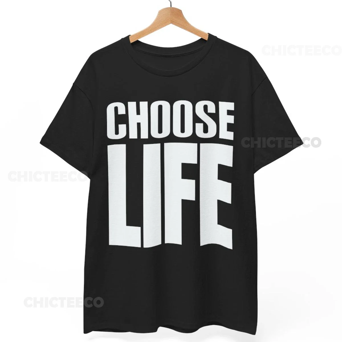 Summer Funny Choose Life Letter Printed T-Shirt Women's Men's Unisex Short-sleeved Retro Street Y2K Casual Fashion Tops Clothing