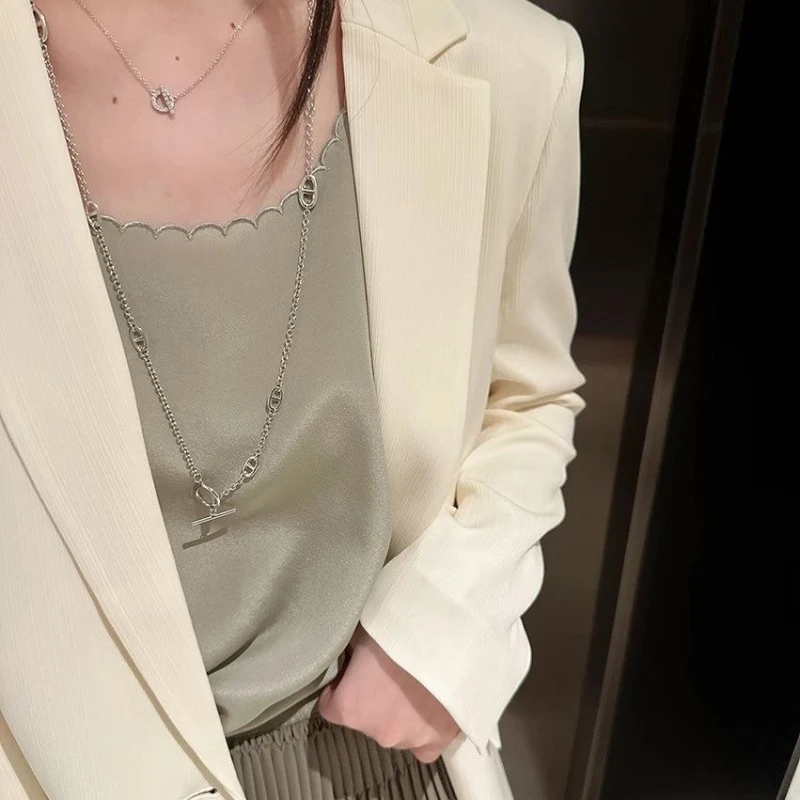 High Grade stainless steel couple necklace multi-function fashionable multi-layer bracelet same style for men and women