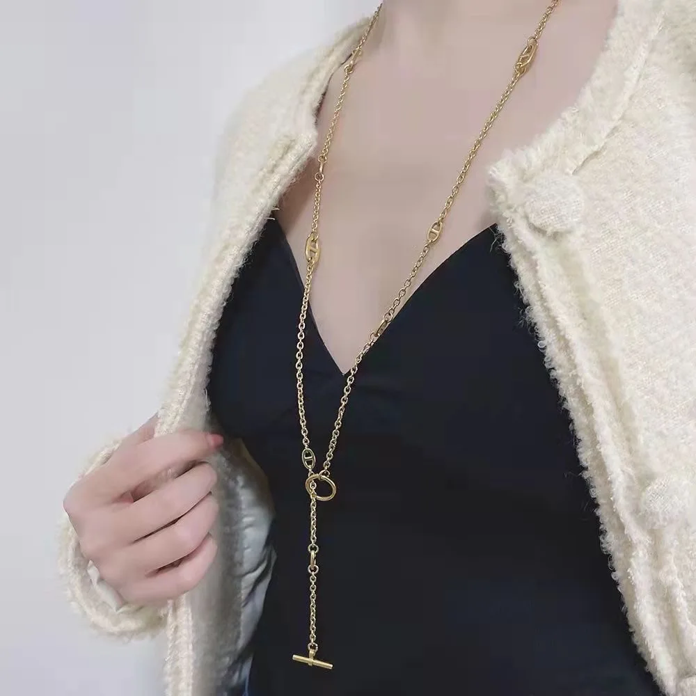 High Grade stainless steel couple necklace multi-function fashionable multi-layer bracelet same style for men and women
