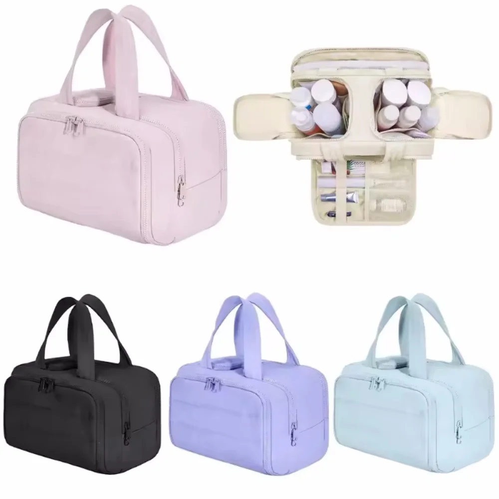 Multi Pockets Cosmetic Bag Female Travel Wash Handbag Bathroom Partition Shower Makeup Pouch Waterproof Toiletries Organizer