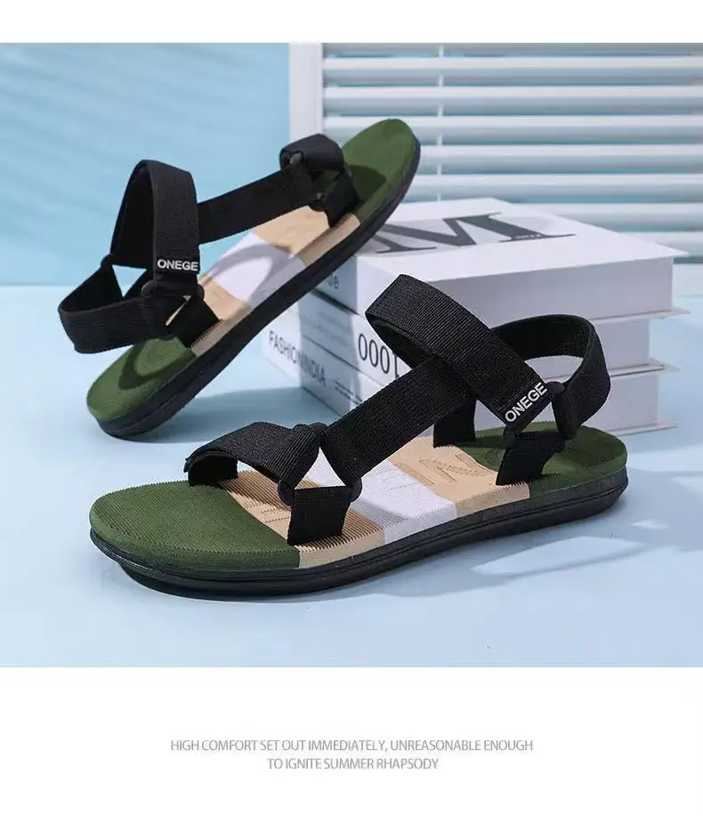 A Pair of Summer Casual Sandals, Fashionable, Wear-Resistant, Sporty, Non-Slip, Stylish, Versatile Men's Outdoor Beach Shoes
