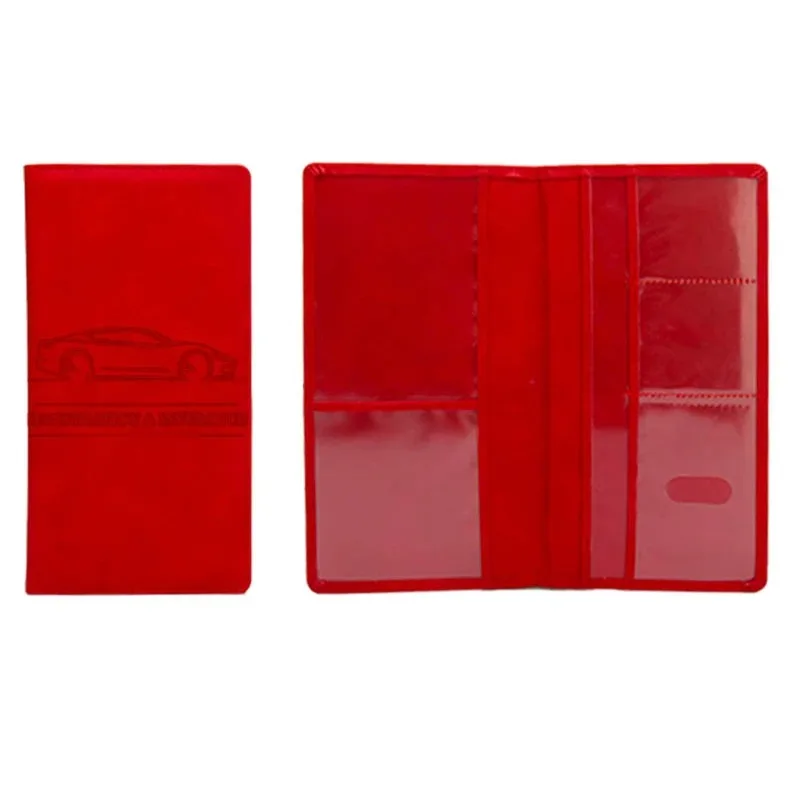 2026 Leather Car Registration Insurance Holder Driving License Cover Auto Documents Storage Bag Wallet for Men