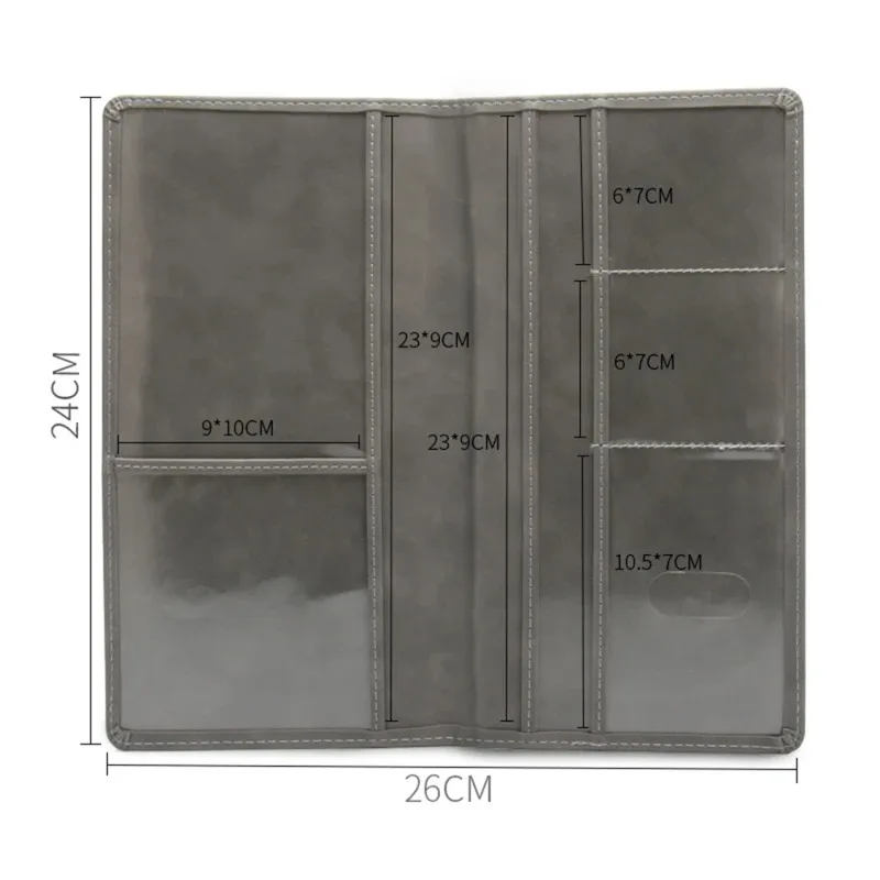 2026 Leather Car Registration Insurance Holder Driving License Cover Auto Documents Storage Bag Wallet for Men