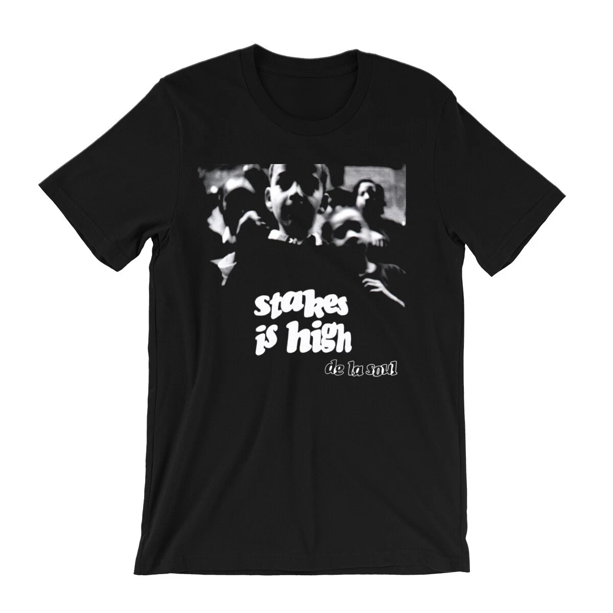De La Soul T-shirt Stakes Is High Album Cover Art - Native Tongues Hip Hop Fan Gift Unisex Print Casual Daily Wear Short Sleeved