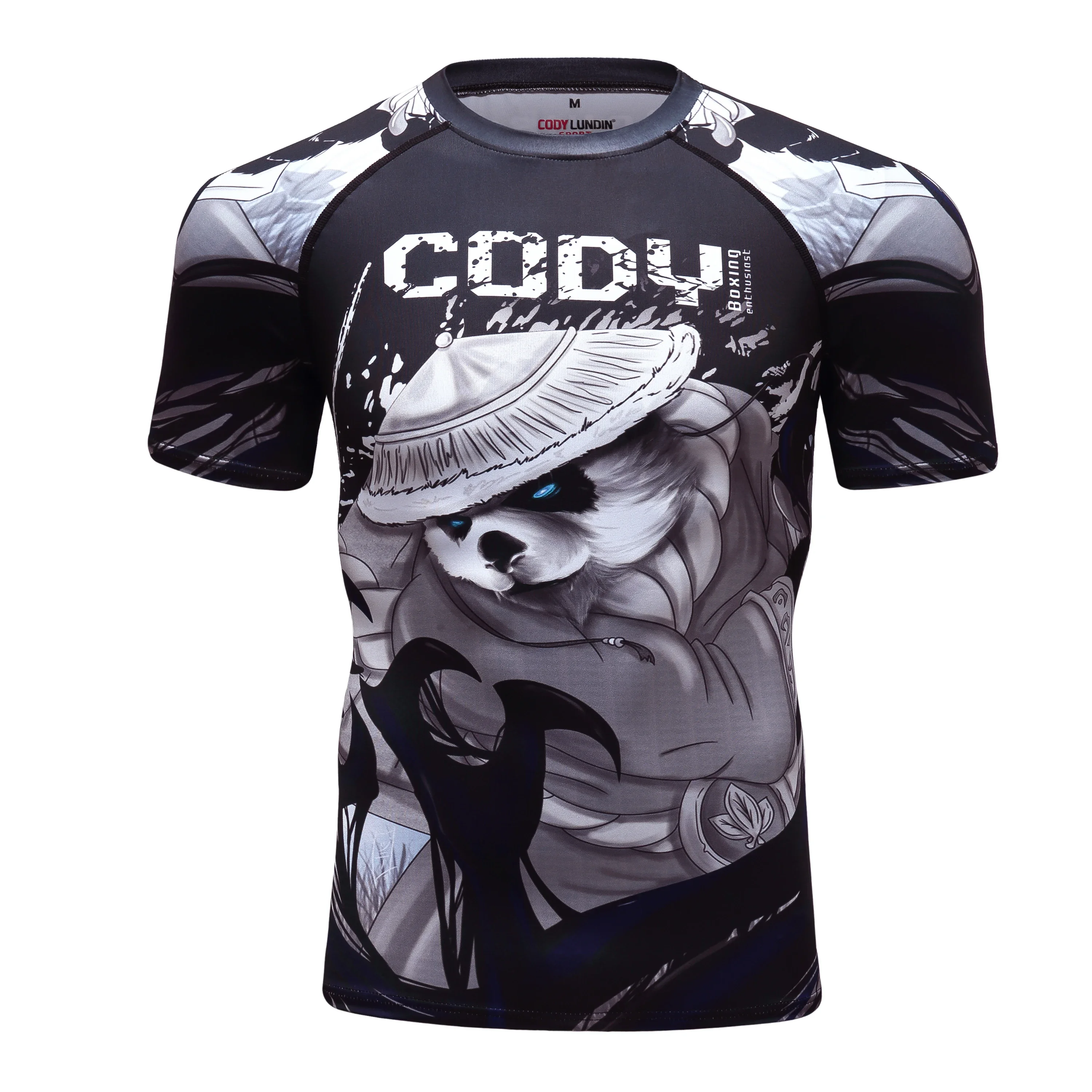 Men's Animal BJJ Rash Guard,No Gi Jiu Jitsu Compression Shirt MMA Training Rash Guard 3D Printed Sports Moisture-Wicking T-Shirt