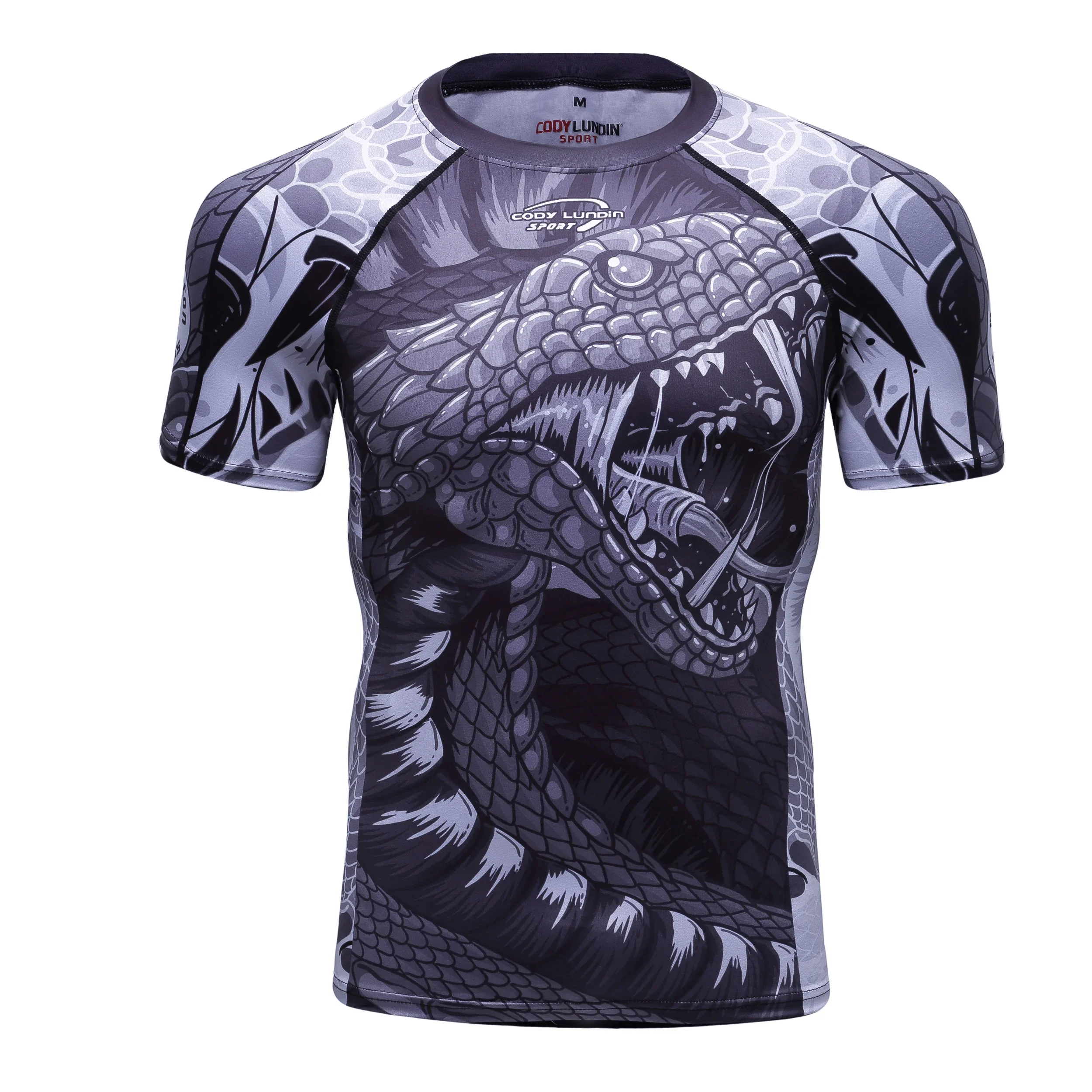 Men's Animal BJJ Rash Guard,No Gi Jiu Jitsu Compression Shirt MMA Training Rash Guard 3D Printed Sports Moisture-Wicking T-Shirt