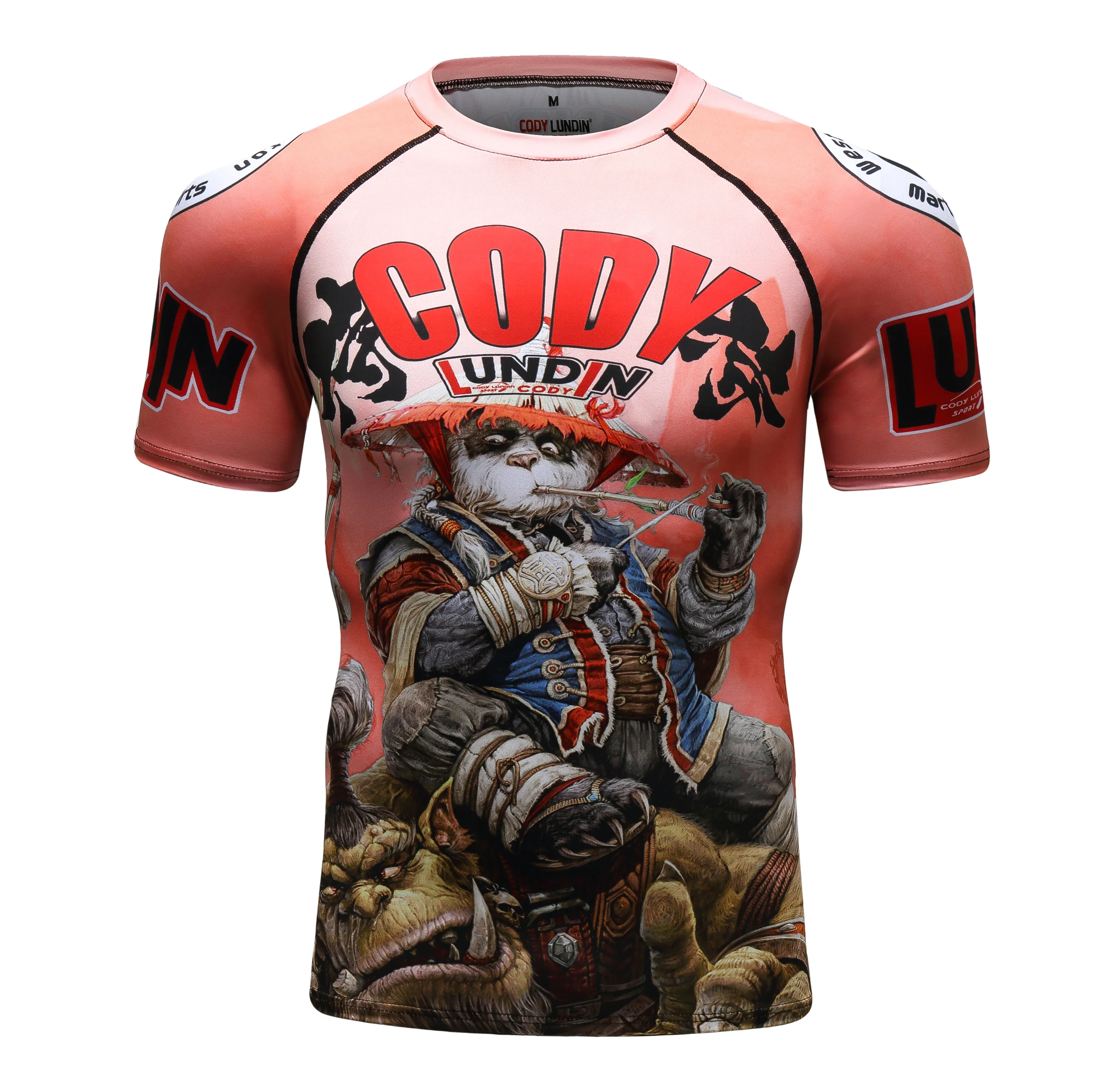 Men's Animal BJJ Rash Guard,No Gi Jiu Jitsu Compression Shirt MMA Training Rash Guard 3D Printed Sports Moisture-Wicking T-Shirt