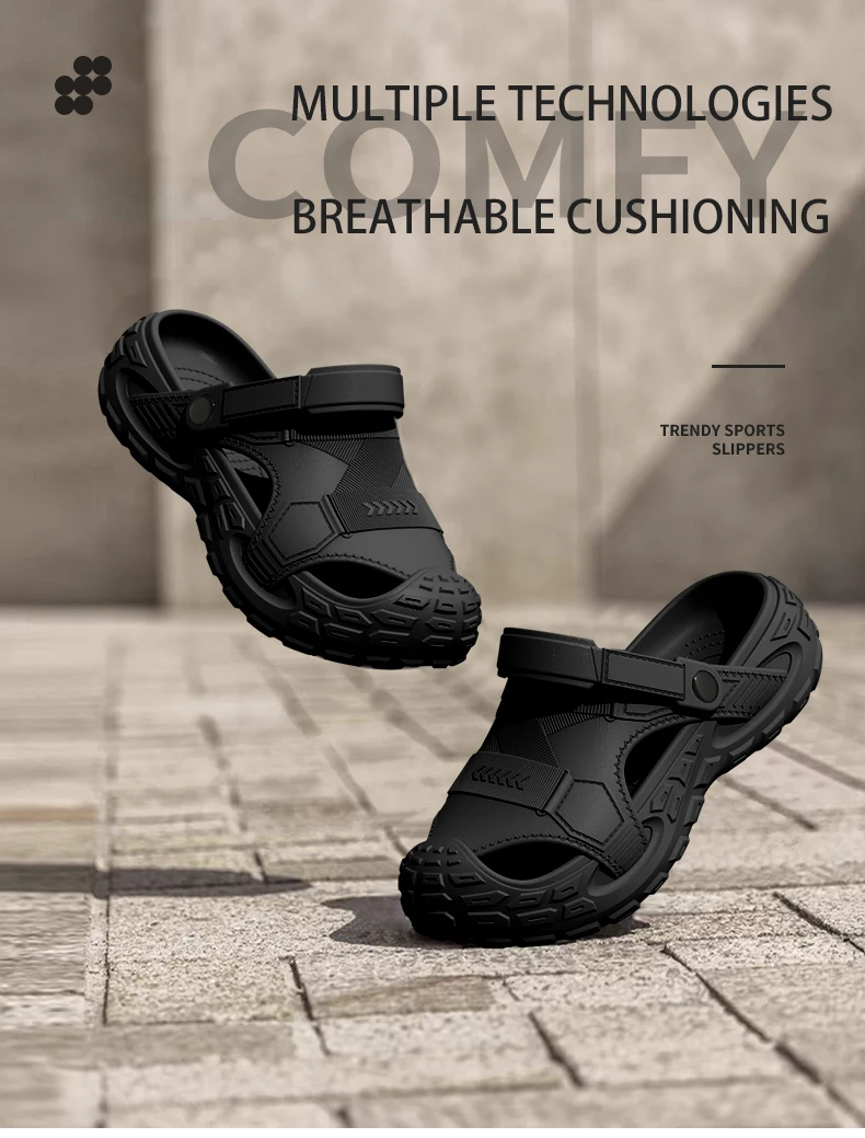 Men's Anti-Slip Breathable Clog Shoes Summer Outdoor Wearable Sandals Slip-Resistant Odor-Resistant Slip-On Footwear
