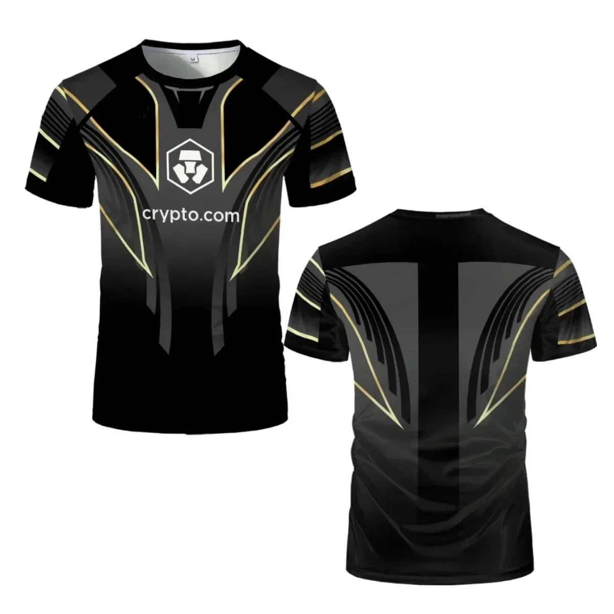 Men's Black Gold Fight Style T-Shirt, MMA Training Athletic Tee Summer outdoor quick-drying fitness boxing 3D printed T-shirt