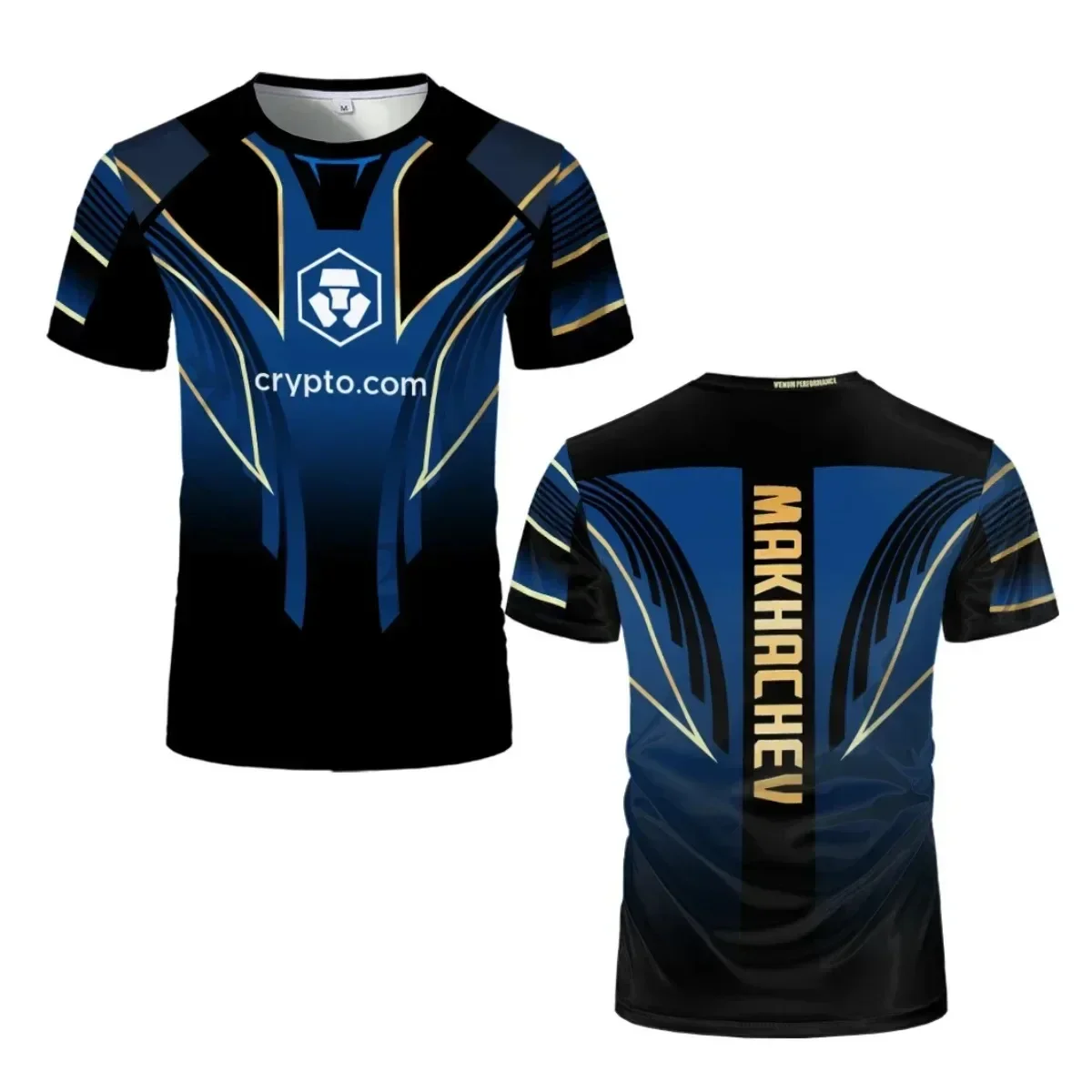 Men's Black Gold Fight Style T-Shirt, MMA Training Athletic Tee Summer outdoor quick-drying fitness boxing 3D printed T-shirt