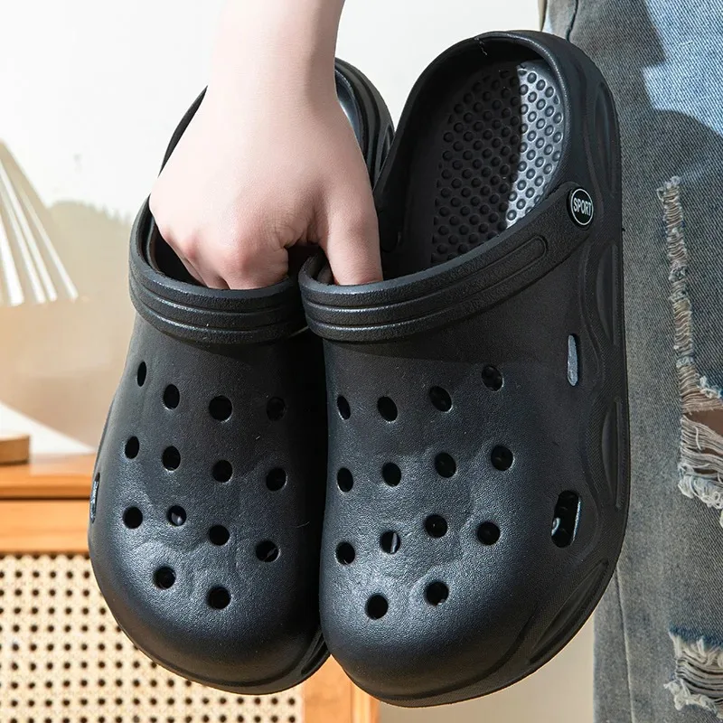 Summer Hollow-Out Open-Toe Non-Slip Sandals Soft Sole Lightweight Thick-Soled Outdoor Sandals