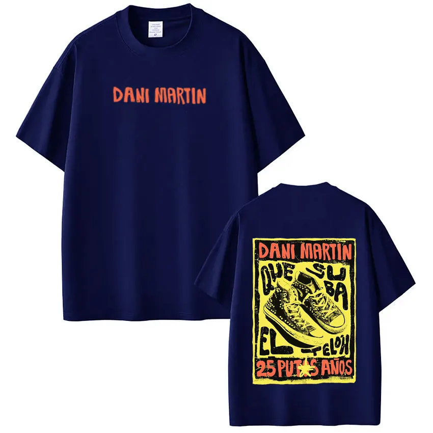 Singer Dani Martín 2026 Tour Graphic T-Shirt Men Women Hip-hop T Shirts Summer Cotton Loose Casual Aesthetic Trendy T-shirts