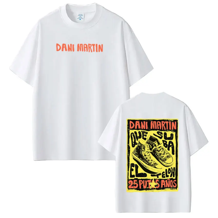 Singer Dani Martín 2026 Tour Graphic T-Shirt Men Women Hip-hop T Shirts Summer Cotton Loose Casual Aesthetic Trendy T-shirts