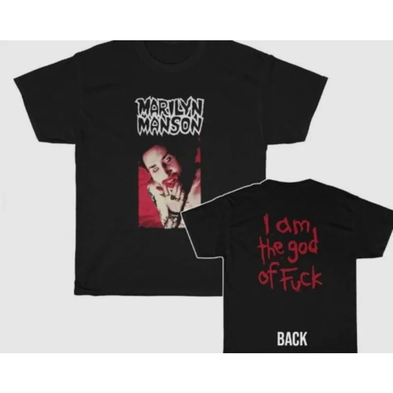 Marilyn Manson T-shirt God Men's T-shirt Summer New Style Unisex Casual Cotton T-shirt