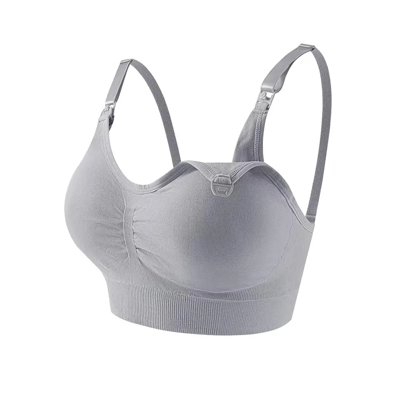 Soft Nursing Bras for Women Comfortable Maternity Bras Seamless Breastfeeding Bras with Easy Access Clips, Pregnancy Postpartum