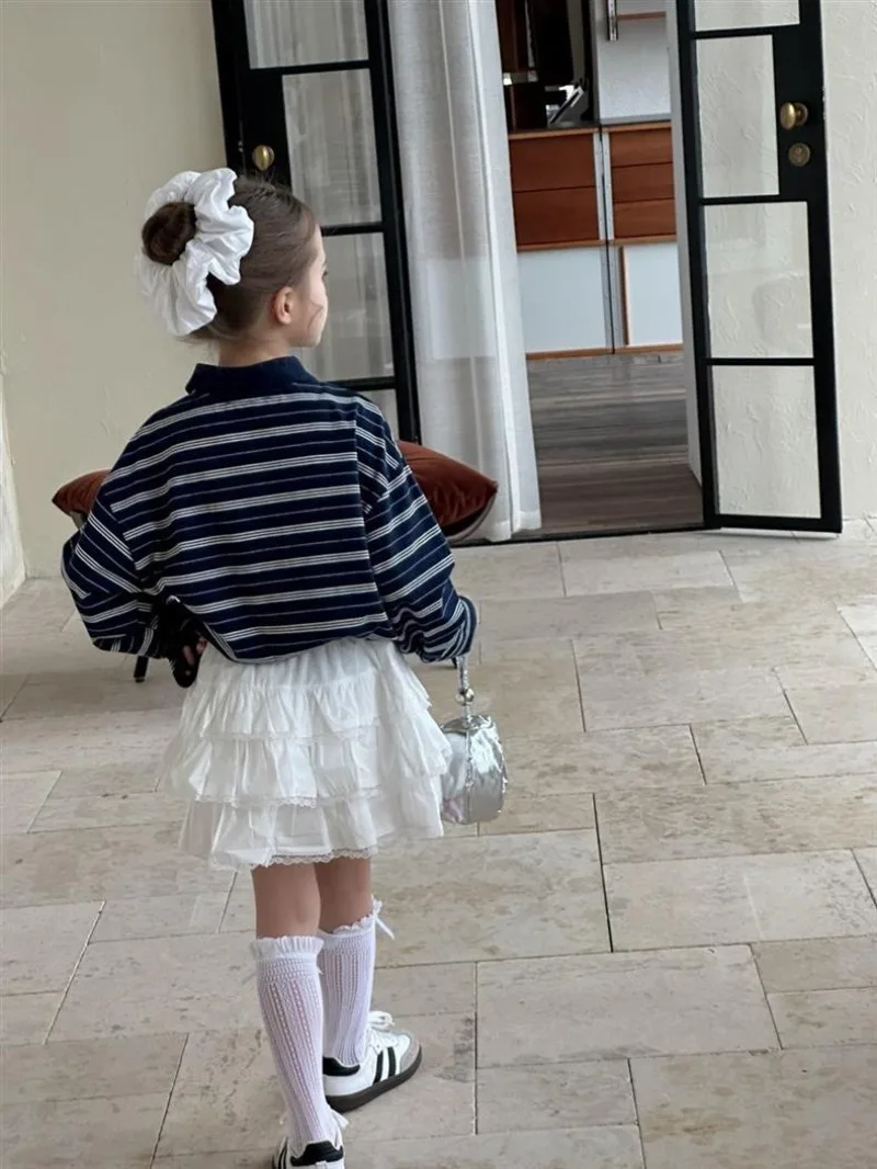 RAISE Summer Kids Girls Skirt White Children Girls Bubble Cake Skirts Elastic Waist Infant Baby Girl Lace Skirt 1-12Y Girl Dress