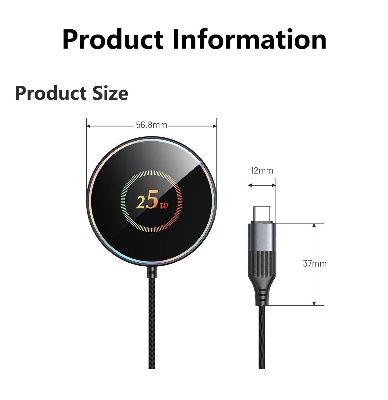 Wireless Charger 25W Mobile Phone Chargers Stand For iPhone 17 16 15 14 13 12 Pro Max Samsung Xiaomi Fast Charging Dock Station