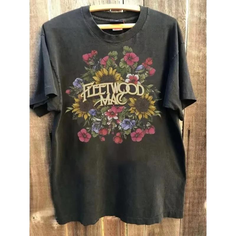 Rock Band Fleetwood Mac Stevie Nicks Graphic Print T-Shirt Summer Men's and Women's Loose and Breathable T-shirt Top