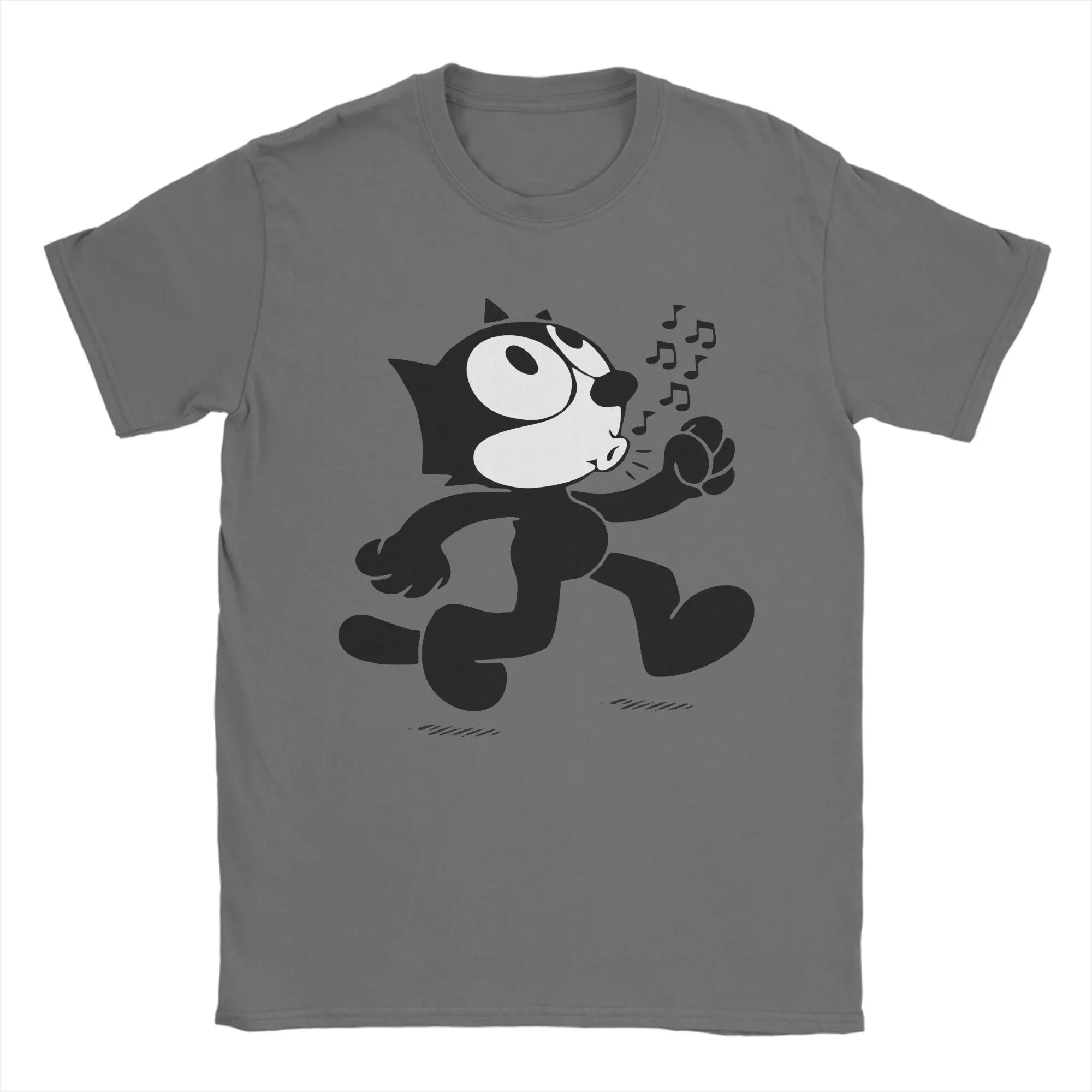 Felixes The Cat Walking T-Shirts for Men Women Fashion 100% Cotton Tees Crew Neck Short Sleeve T Shirt Gift Idea Tops