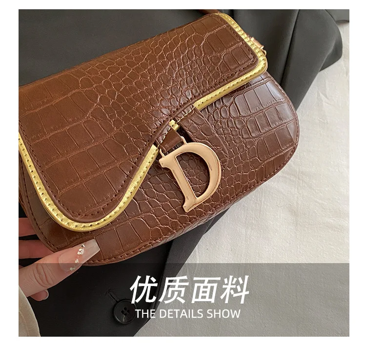 New Trendy Black Square Underarm Bag Fashion Women's Saddle Bag Casual Single Shoulder Soft PU Leather Crossbody Bag Female