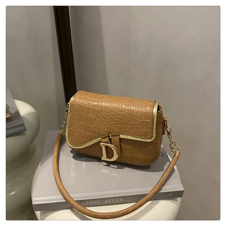 New Trendy Black Square Underarm Bag Fashion Women's Saddle Bag Casual Single Shoulder Soft PU Leather Crossbody Bag Female