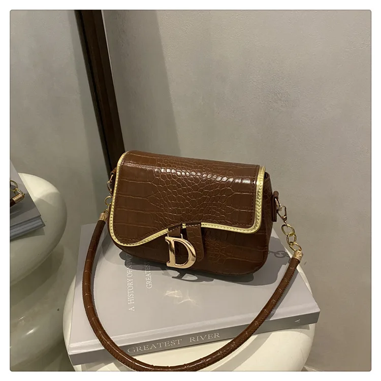 New Trendy Black Square Underarm Bag Fashion Women's Saddle Bag Casual Single Shoulder Soft PU Leather Crossbody Bag Female