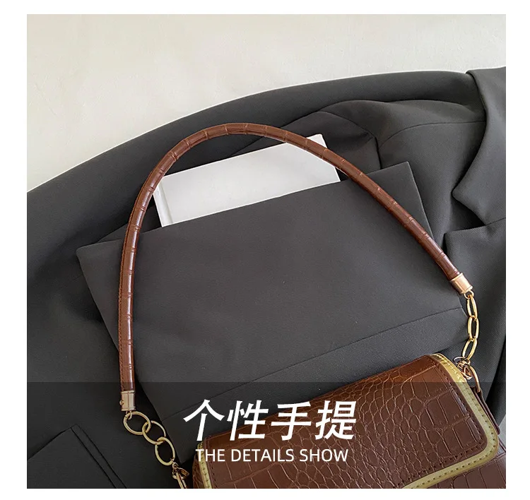 New Trendy Black Square Underarm Bag Fashion Women's Saddle Bag Casual Single Shoulder Soft PU Leather Crossbody Bag Female
