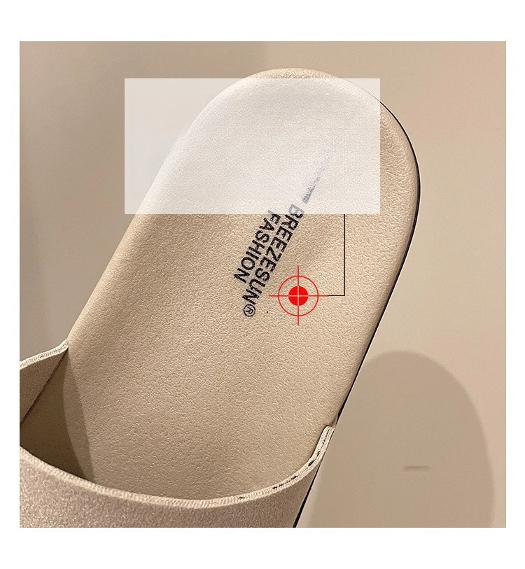 2026 Fashion Simple Suede Slip-On Anti-Slip Shoes for Women Summer Outing Flat Open-Toe Birken-Style Half Slippers